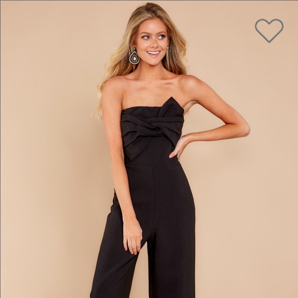 Black Strapless Jumpsuit